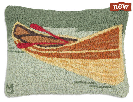 Eagle Longboat Hand Hooked Pillow main image 0