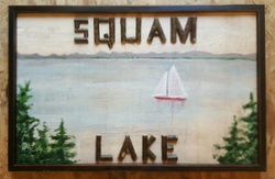 Custom Twig and Lake Painting Sign