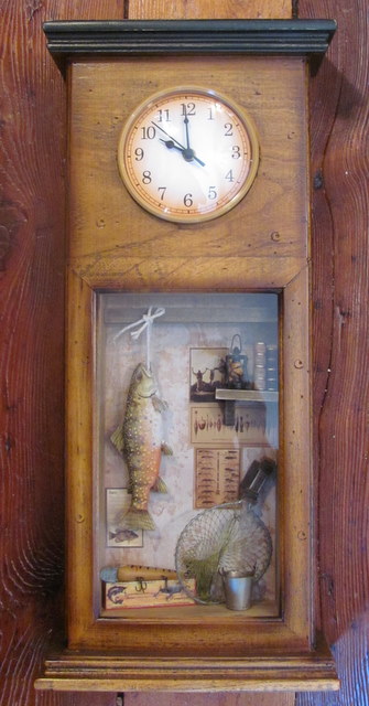 Fishing Shadow Box Clock