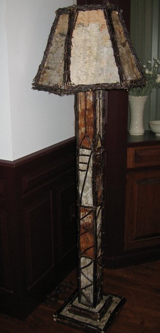 Adirondack Floor Lamp with Birch Shade